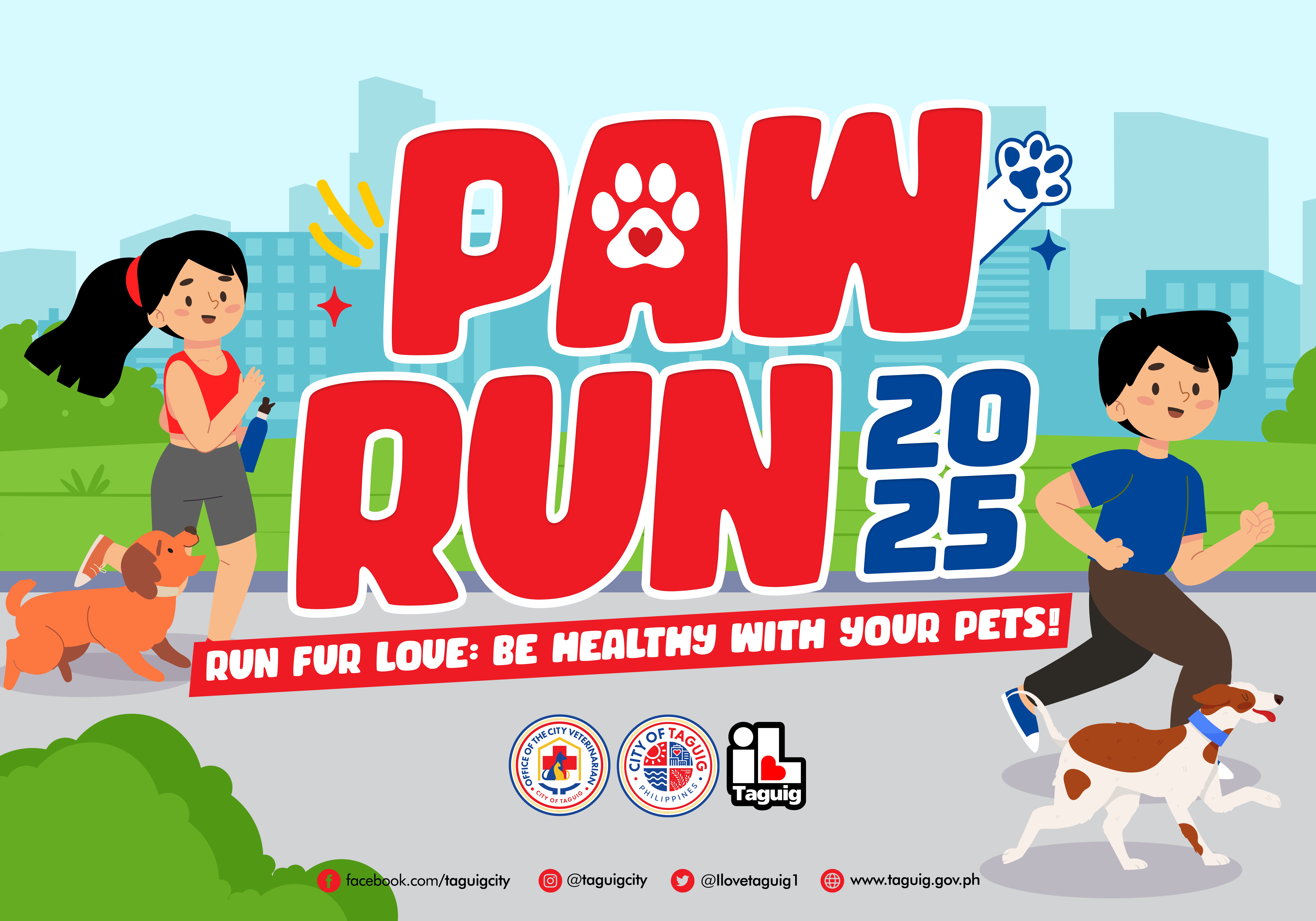 Paw Run 2025 – City of Taguig Office of the City Veterinarian event poster